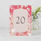 ルーズウォーターカラーピンクフローラコーラルテーブル番号 (スタンド正面)