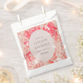 ルーズウォーターカラーピンクフローラ赤面コーラル結婚ズ フェイバーバッグ (クリップ留めされた状態)