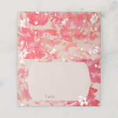 ルーズウォーターカラーピンクフローラ赤面コーラル結婚ズ プレイスカード (外部開封)