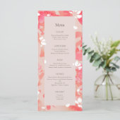 ルーズウォーターカラーピンクフローラ赤面コーラル結婚ズ メニュー (スタンド正面)