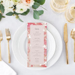 ルーズウォーターカラーピンクフローラ赤面コーラル結婚ズ メニュー<br><div class="desc">全カスタマイズ文字、背中の新郎新婦の名前はカスタマイズ可能。必要に応じて、形状、色、グラフィックを削除または変更する。</div>