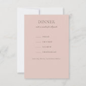 ルーズウォーターカラーピンクフローラ赤面コーラルRSVP 招待状 (裏面)