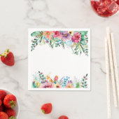 ルーズウォーター色の花結婚の誕生日明るい スタンダードカクテルナプキン (インサイチュ)