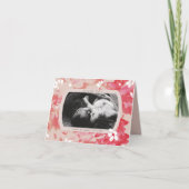 ルーズウォーター色ピンクのフローラ結婚サンゴの写真 サンキューカード (正面)