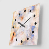 ルーズクロックの水色 スクエア壁時計 (傾斜)