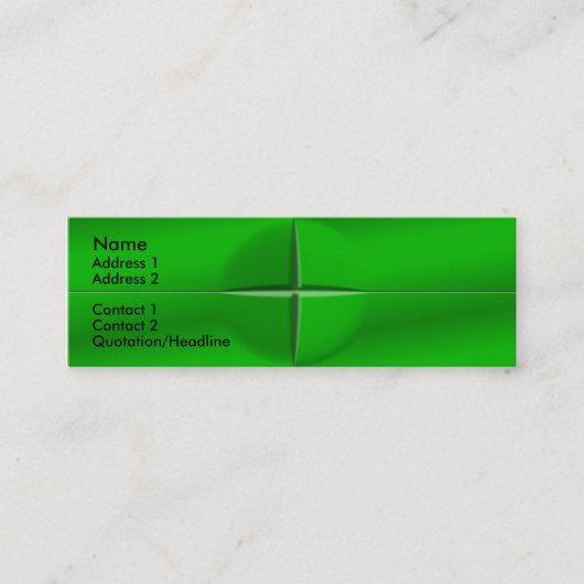 ルーズスクエアタイル縦断カード スキニー名刺 (正面)