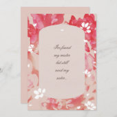 ルーズフローラ赤面コーラルブリーズメイド提案 招待状 (正面/裏面)