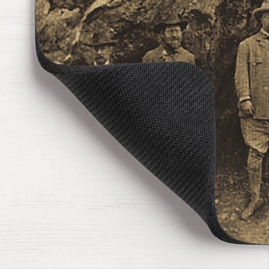 ルーズベルトおよびジョンMuir大統領の下の(セピア色) マウスパッド (コーナー)