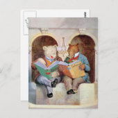 ルーズベルトが公共図書館でクマ ポストカード (正面/裏面)