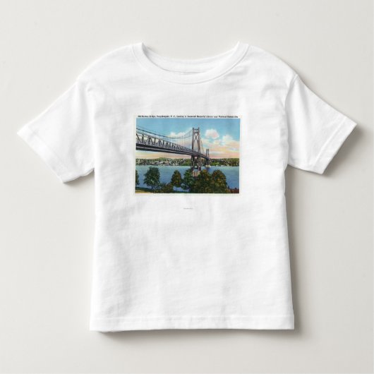 ルーズベルトの国民の歴史的への中間ハドソン橋 トドラーTシャツ (正面)