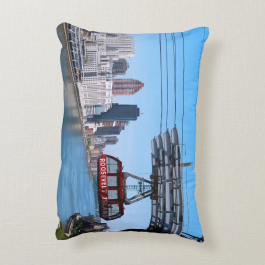 ルーズベルトの島の市街電車の枕 アクセントクッション (裏面(縦))