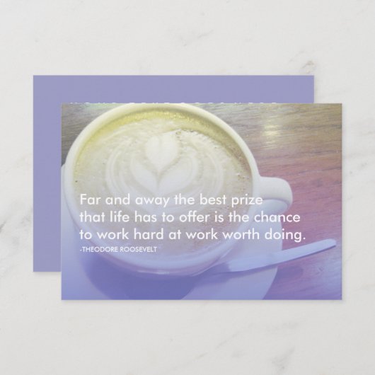 ルーズベルトの成功の引用文 招待状 (正面/裏面)