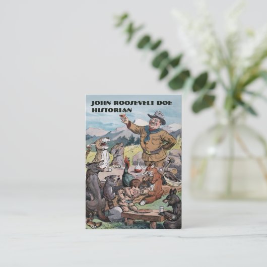 ルーズベルトは野性生物の歴史家の名刺を焼きます 名刺 (スタンド正面)