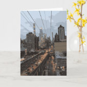 ルーズベルトアイランドトラムニューヨークシティスカイビュー カード (黄色い花)