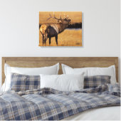 ルーズベルトエールエルクワイオミング キャンバスプリント (インサイチュ (寝室))