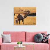 ルーズベルトエールエルクワイオミング キャンバスプリント (インサイチュ (リビング))