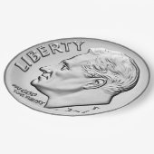 ルーズベルトディム紙プレート ペーパープレート (アングル)