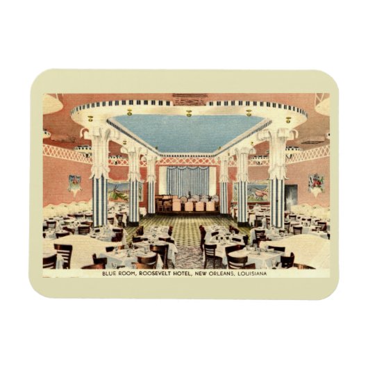 ルーズベルトホテルニューオーリンズLAヴィンテージ マグネット (横)