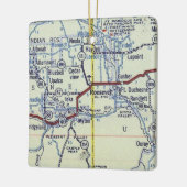 ルーズベルトユタヴィンテージの地図 セラミックオーナメント (左)