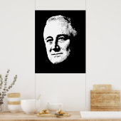 ルーズベルト大統領 – 白黒 ポスター (キッチン)