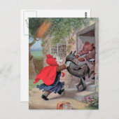 ルーズベルト遊は小さな赤い乗馬フードを支える ポストカード (正面/裏面)