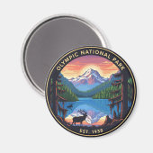 ルーズベルト・エルク・ワシントンオリンピック国立公園 マグネット (正面/裏面)