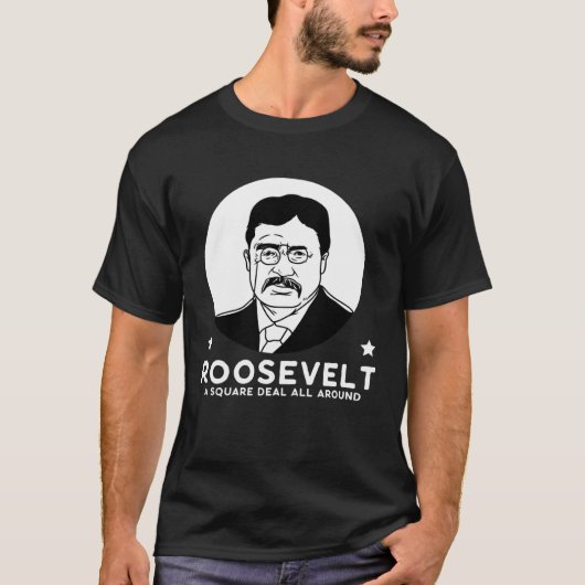 ルーズベルト 全方位フェアディール進歩党 Tシャツ (正面)
