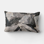ルーズラフ花崗岩ロックランバー装飾用クッション ランバークッション (裏面)