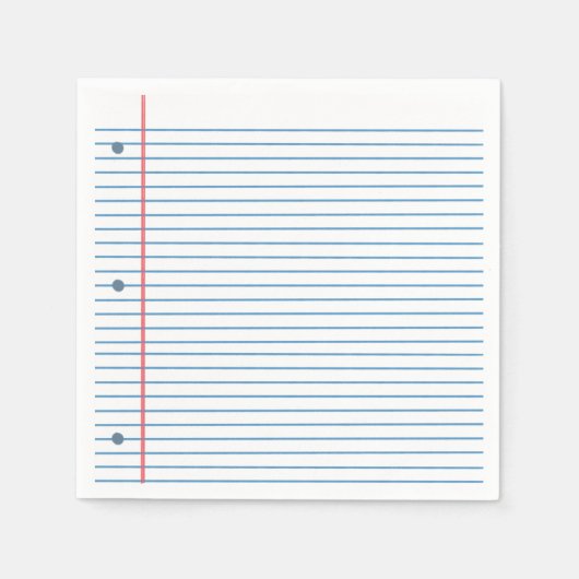 ルーズリーフランチペーパーナプキン新学期 スタンダードカクテルナプキン (正面)