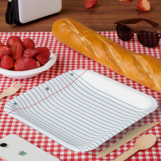 ルーズリーフ紙プレート新学期 ペーパープレート (ピクニック)