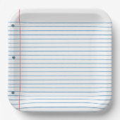 ルーズリーフ紙プレート新学期 ペーパープレート (正面)