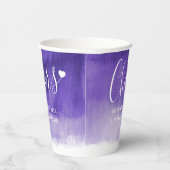 ルーズ色彩の鮮やか抽象芸術アートパープル結婚ズ 紙コップ (右)