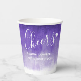 ルーズ色彩の鮮やか抽象芸術アートパープル結婚ズ 紙コップ
