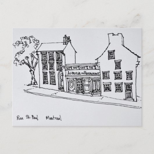 ルーセントポールオールドタウン |モントリオール、カナダ ポストカード (正面)