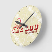 ルーセントルイスは表します ラウンド壁時計 (傾斜)