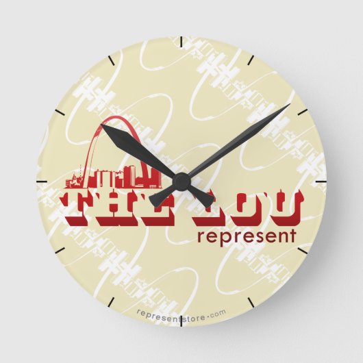 ルーセントルイスは表します ラウンド壁時計 (正面)