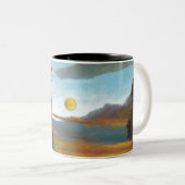 ルーソー・セーヌとエッフェルタワーの夕焼け ツートーンマグカップ (正面右)