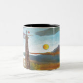 ルーソー・セーヌとエッフェルタワーの夕焼け ツートーンマグカップ (中央)