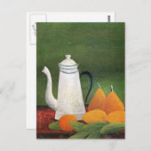 ルーソー – ティーポットとフルーツを持つ静物生活 ポストカード (正面/裏面)
