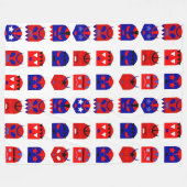 ルーチャ天秤皿マスク毛布 フリースブランケット (正面(横))