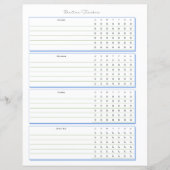 ルーチントラッカーの週次計画ページ (正面)