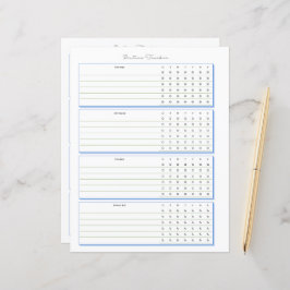 ルーチントラッカーの週次計画ページ