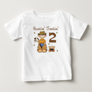 ルーチントータオチンの2歳のカウボーイTシャツ ベビーTシャツ