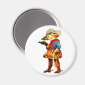 ルーチン女性のカーボーイ磁石 マグネット (正面/裏面)