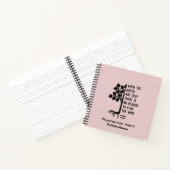 ルーツがかわいらし深い祈りの言葉ジャーナルである場合はピンク ノートブック (内部)