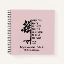 ルーツがかわいらし深い祈りの言葉ジャーナルである場合はピンク ノートブック