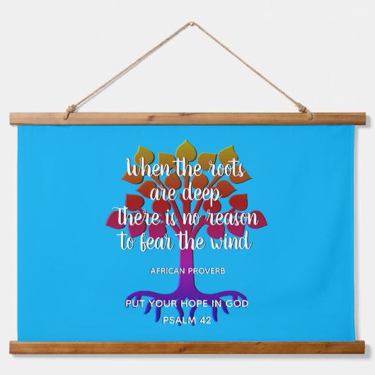 ルーツが感動的深い・クリスチャンの場合 吊り下げ型タペストリー (正面)