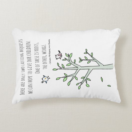 ルーツとウイングインスパイアの子育て引用文 アクセントクッション (正面)