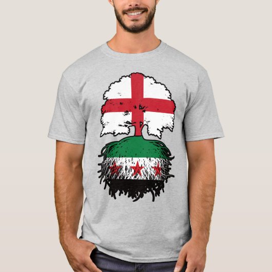 ルーツとクラウン:イングランド-シリアの樹木 Tシャツ (正面)