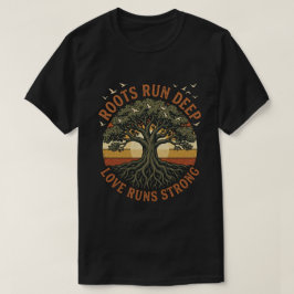 ルーツは深く家族の再会休暇 Tシャツ